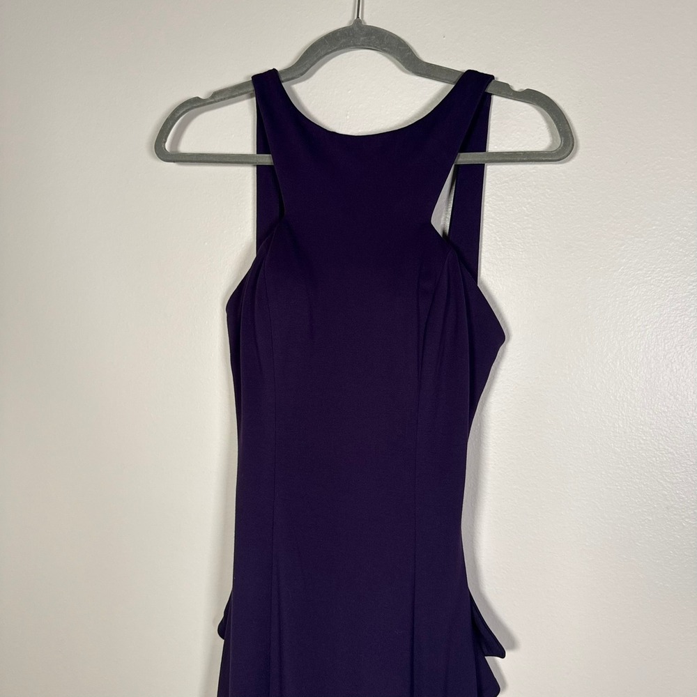 Jovani Gown Women 4 Purple Open Back Halter Neck Formal Dress Style 37592 - Picture 13 of 16